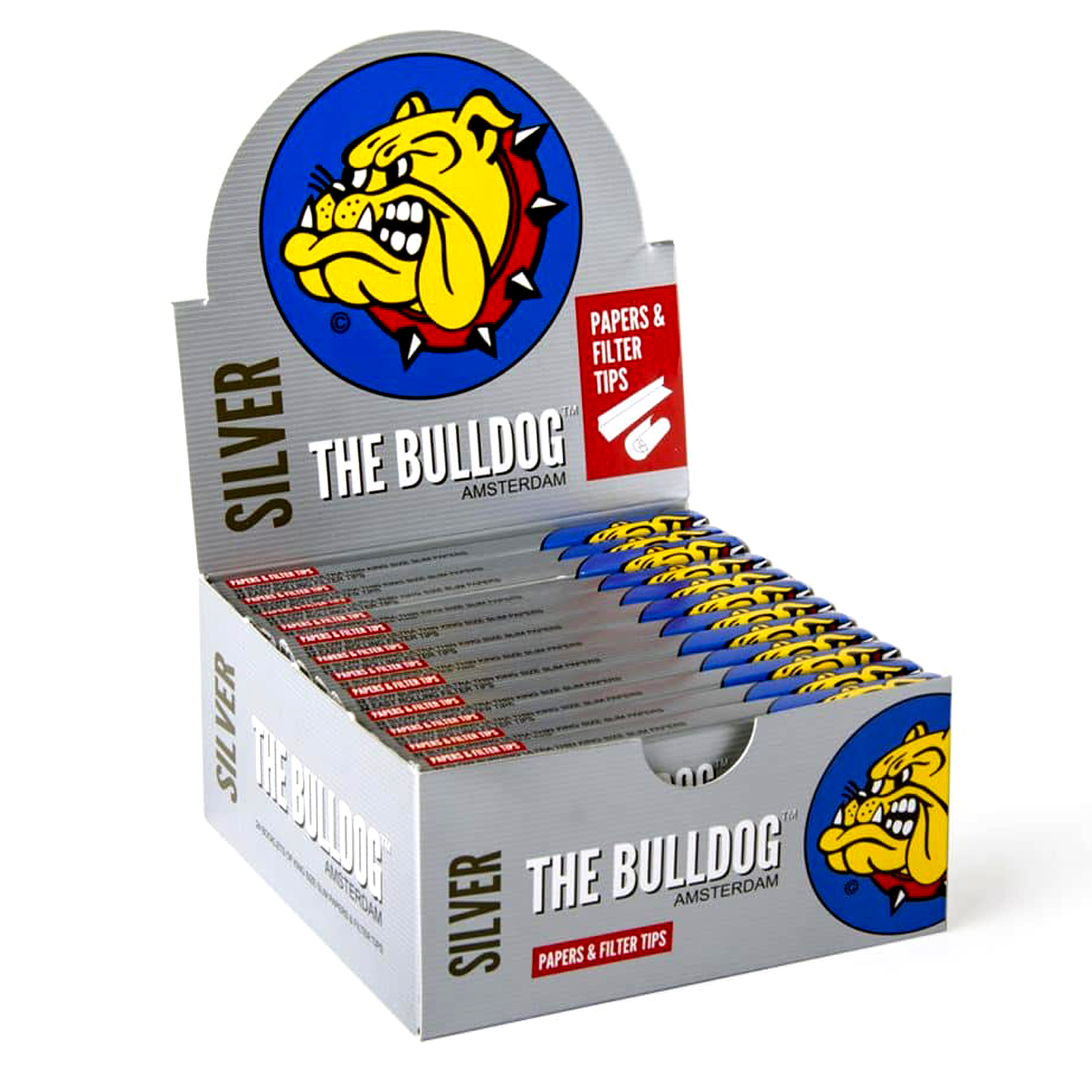 The Bulldog Silber King Size + Tips 109x44mm, 32 Blatt