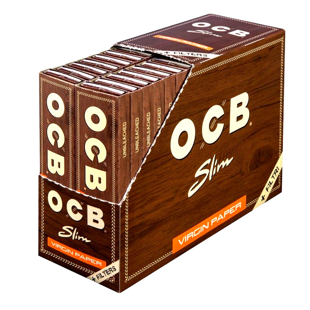 OCB Slim Braun "Roll Kit" + FilterTips 32er Box a´32 Paper + Tips