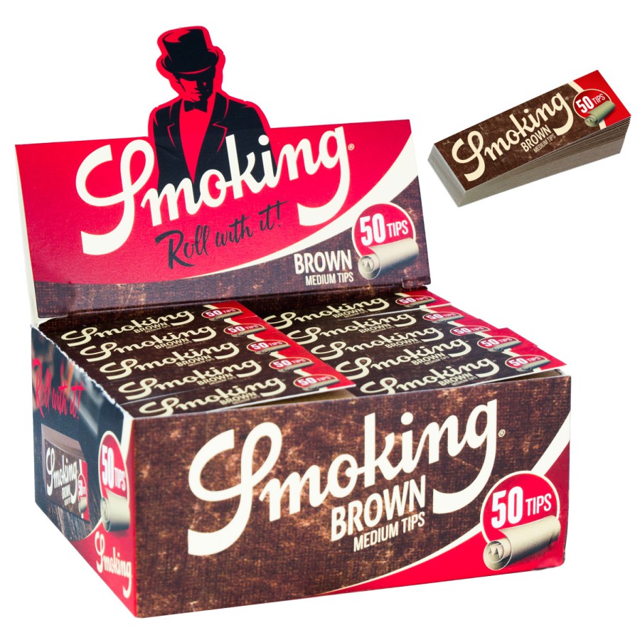 Smoking Brown Medium Filter Tips Slim 60x20mm VE 50