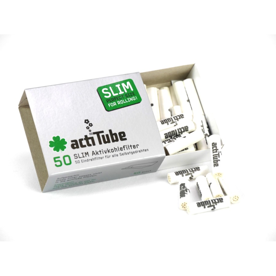 1500 ActiTube SLIM Aktivkohlefilter 7mm - 30x50 Box Display