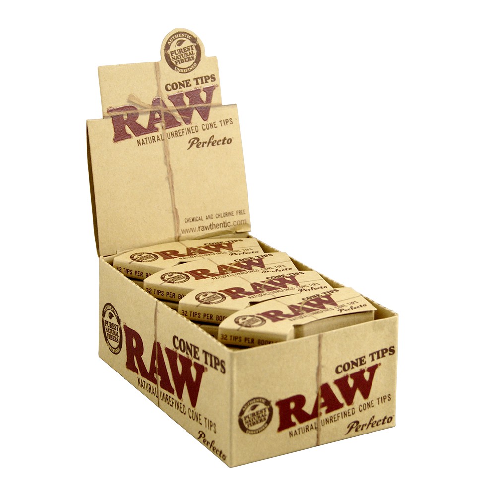 Raw Conische Filtertips 26x75mm 24er box a32 Blatt