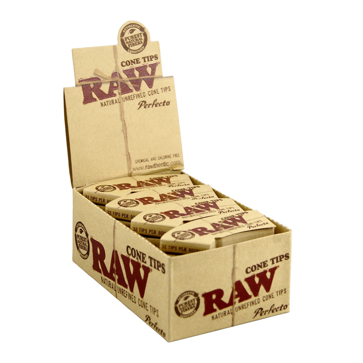 Raw Conische Filtertips 26x75mm 24er box a32 Blatt