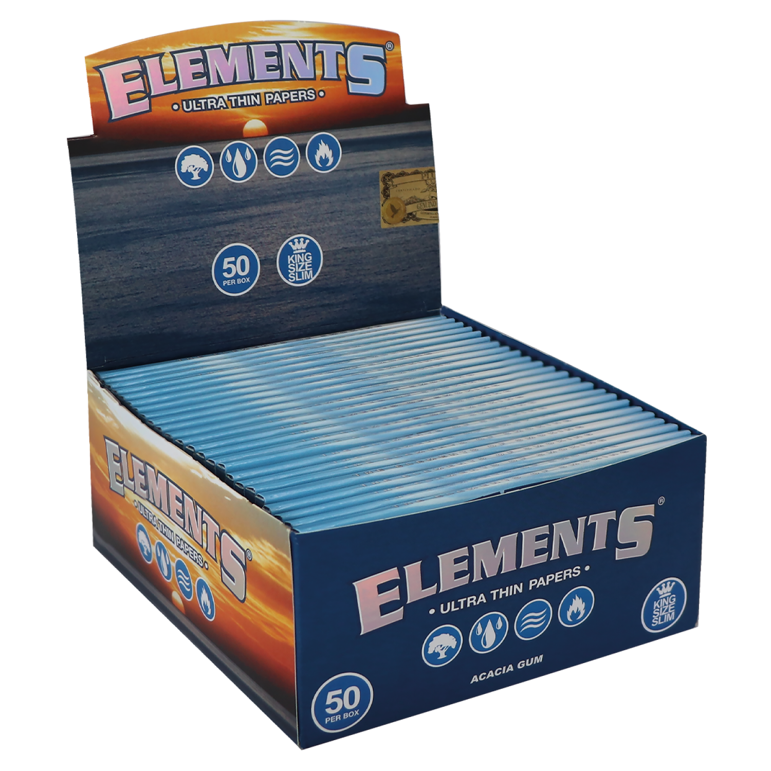 Elements Blättchen King Size Slim 50er Box á33