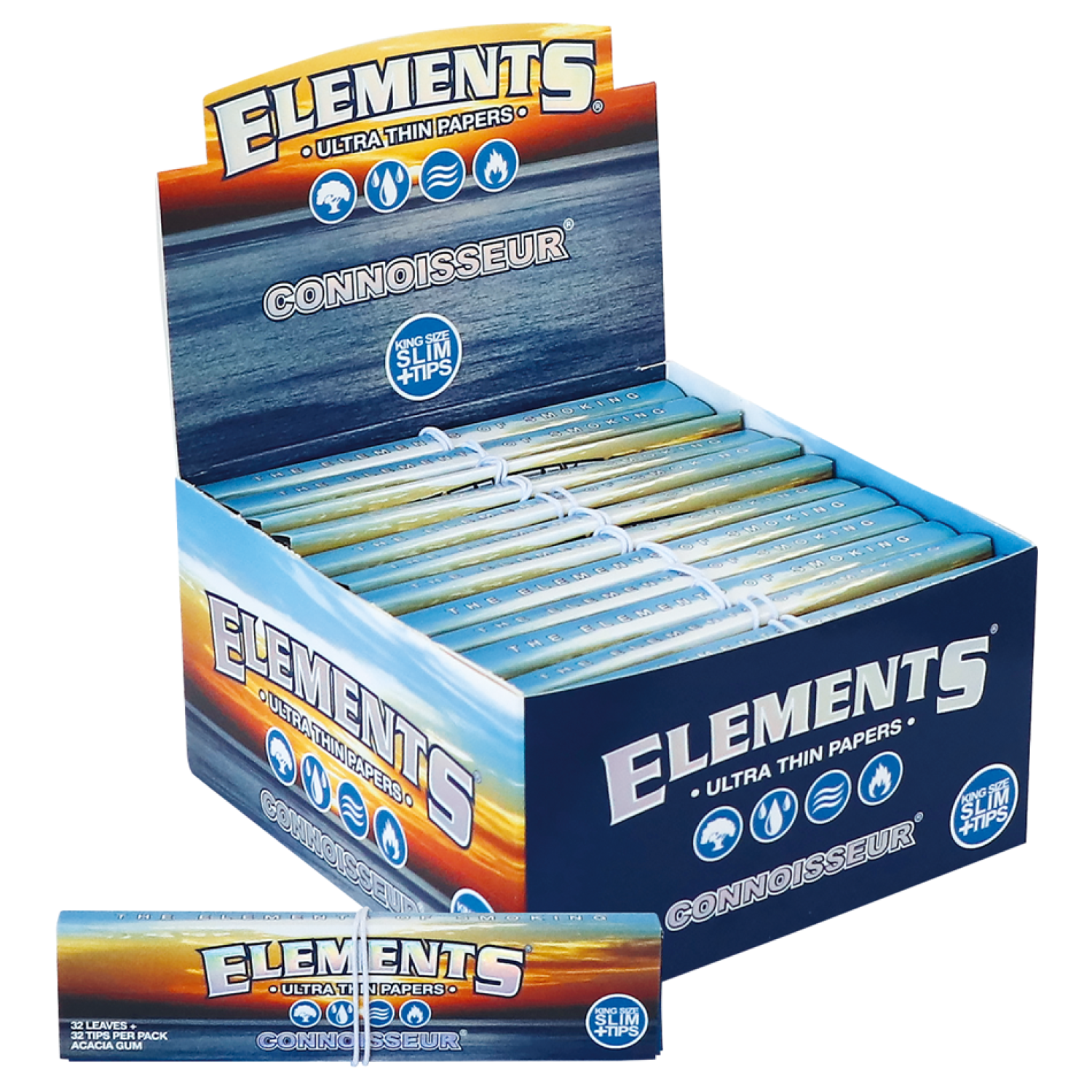 Elements Blättchen King Size Slim + FilterTips 24er Box á33