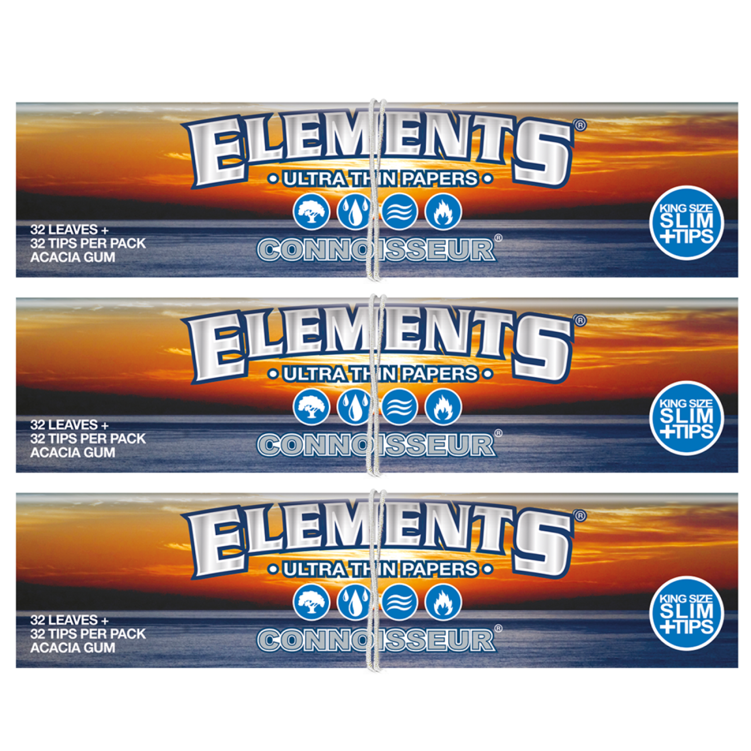 Elements Blättchen King Size Slim + FilterTips 24er Box á33