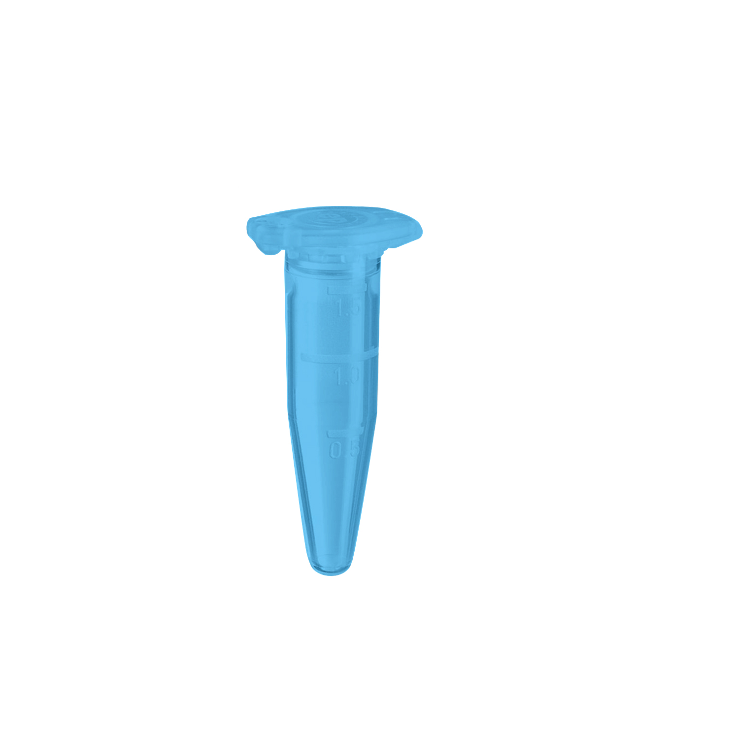 Reaktionsgefäß " Safe Fit " Blau mit Deckel, 1,5ml, VE 500, transparent