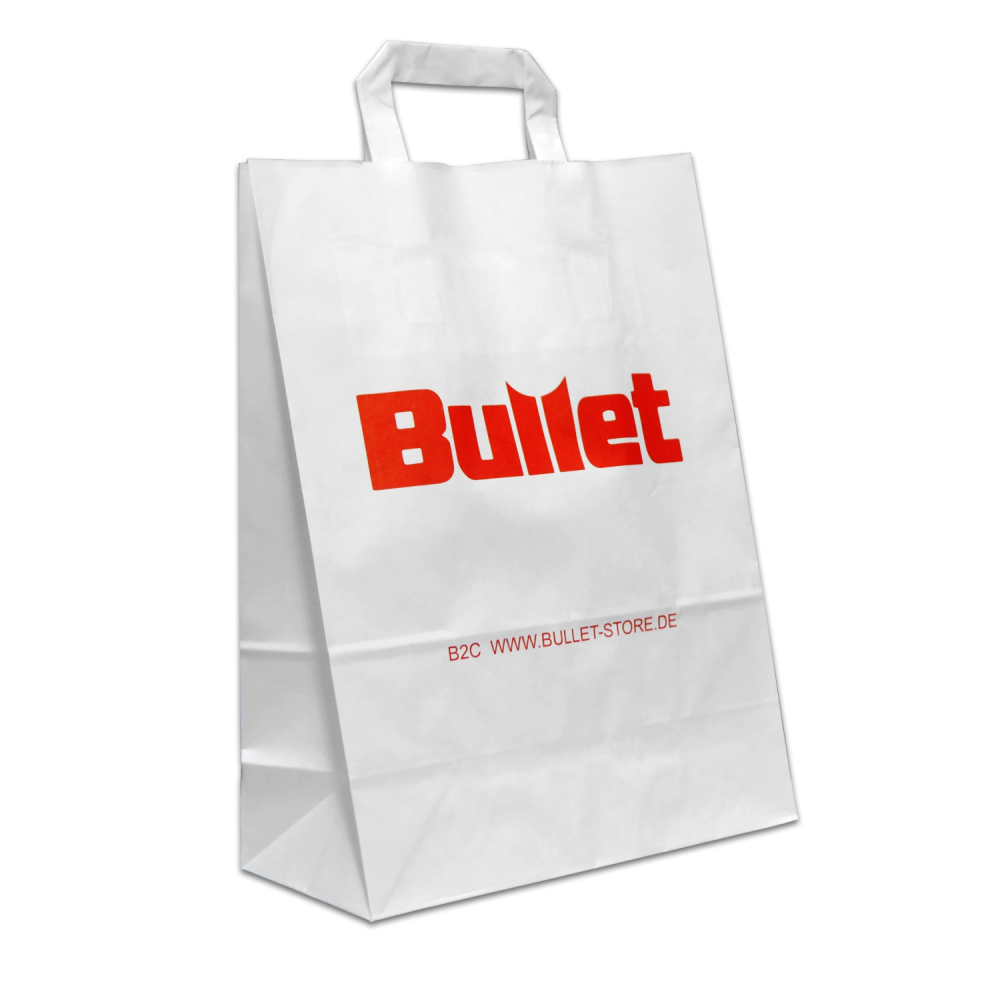 Bullet Tr.Tasche Aus Weiß Papier 26x35x12cm VE250