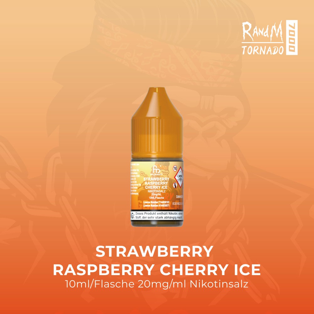 RandM Liquid Strawberry Rapsbery Cherry Ice 10ml - 20mg/ml Nikotinsalz