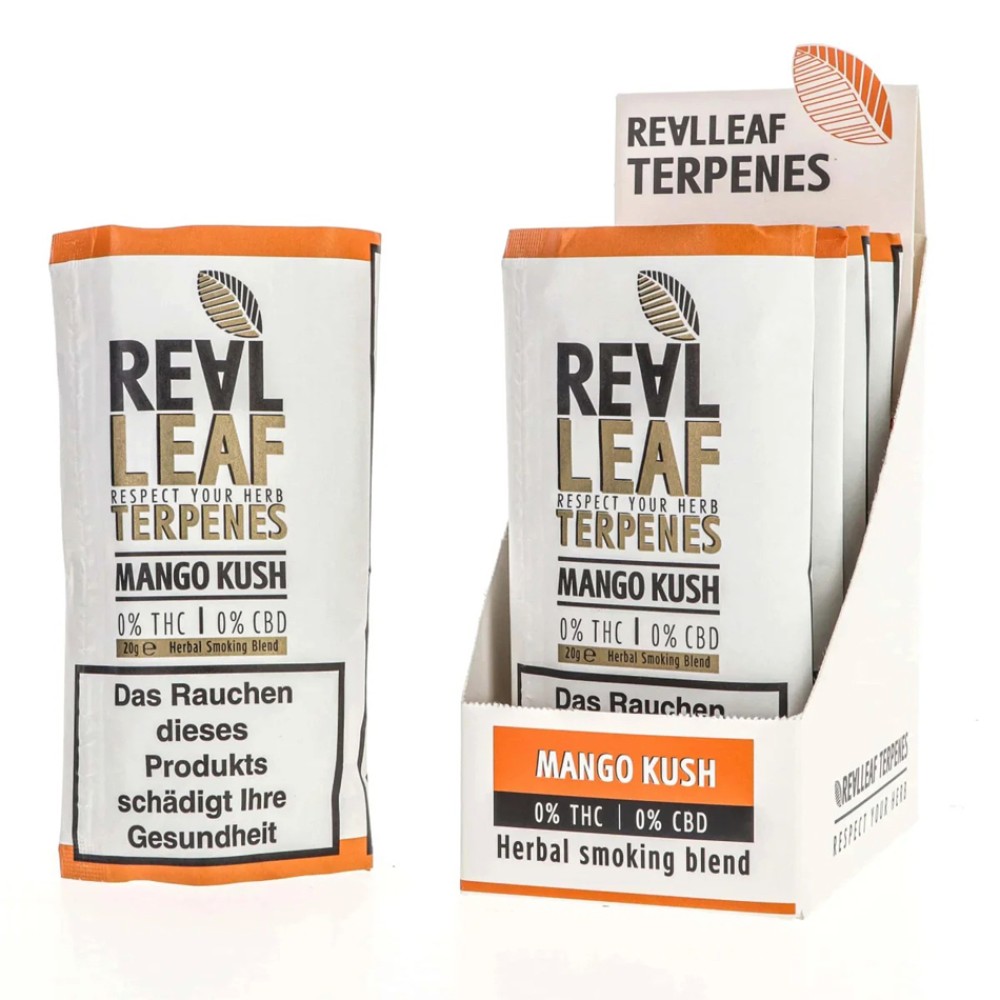 Tabakersatz Real Leaf Feinschnitt Terpenes "Mango Kush" - 20g EVK 10,95€