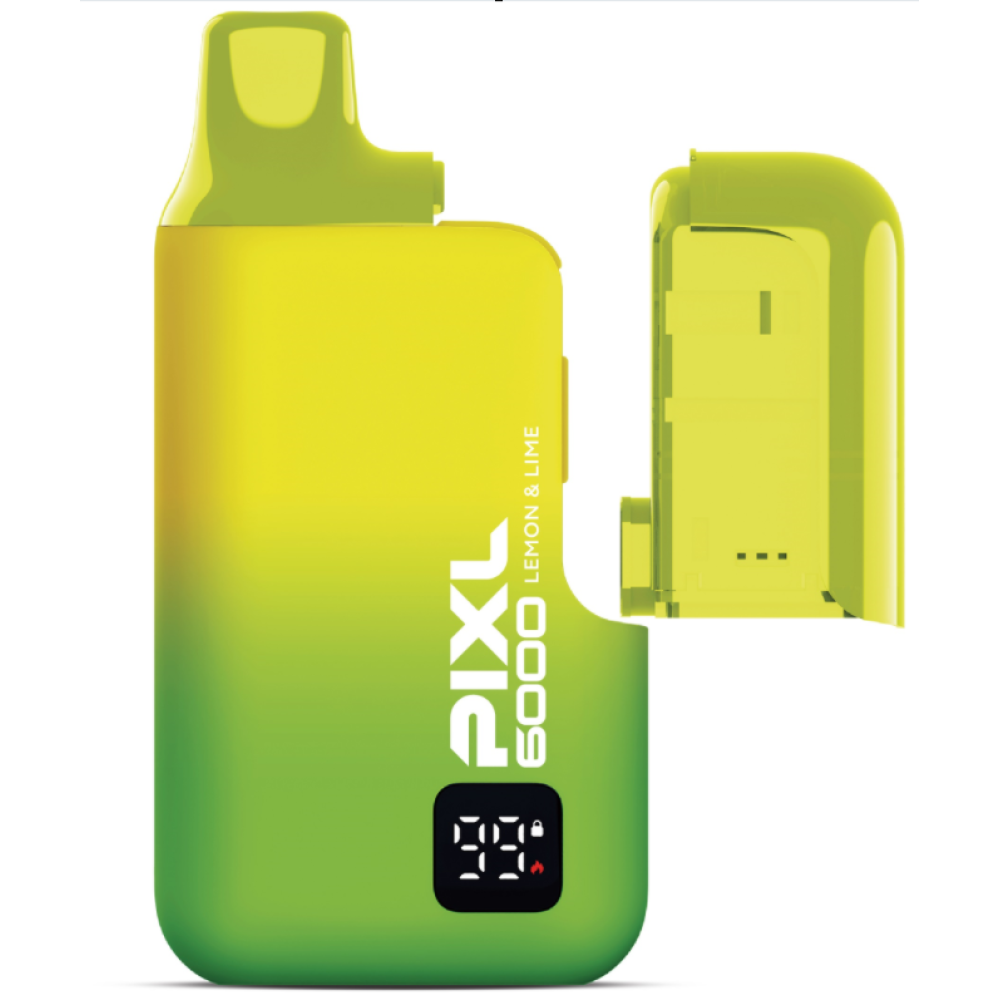  PiXL 6000 Vape "Lemon & Lime" 2ml + Pod 10ml mit Steuer Zeichen, VE= 5