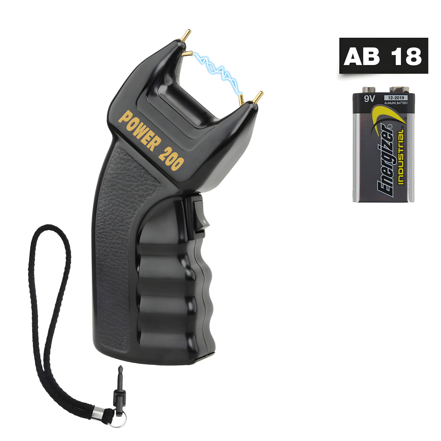 Elektroschocker - PTB-Power 200.000 V + Sicherheitsleine