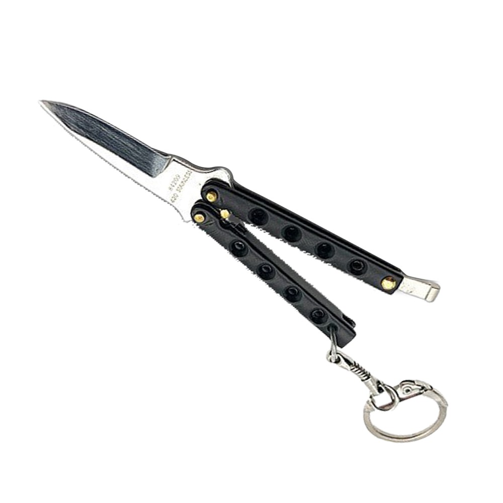 Schlüsselanhänger Butterfly Taschenmesser schwarz