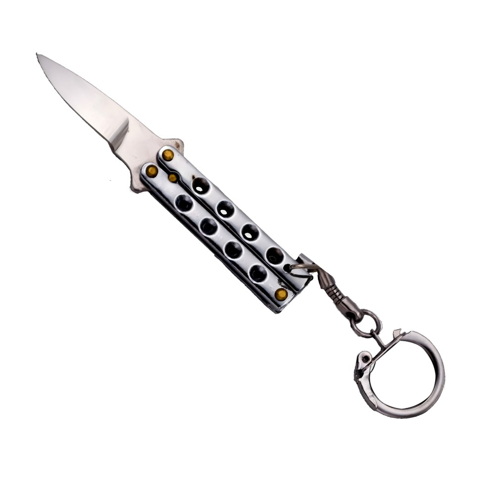 Schlüsselanhänger Butterfly Taschenmesser silber