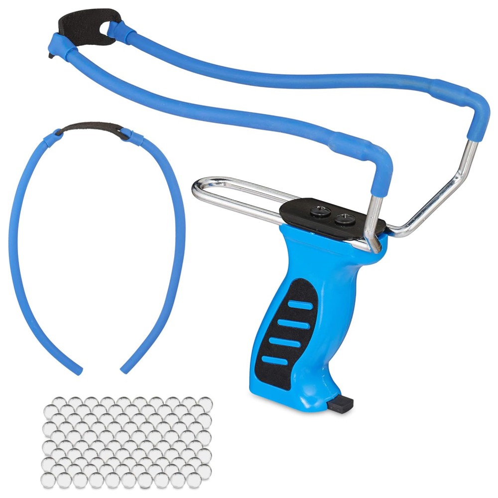 Steinschleuder Set Blau "Strong" inkl. Zubehör