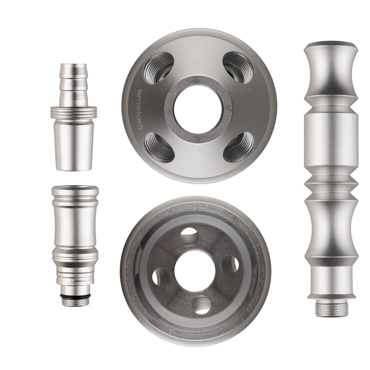 Shisha Silber Farbe mit Steinkopf, Sieben und Griff, ca. 52 cm hoch