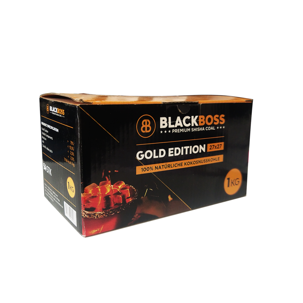BlackBoss Gold Edition Kohle 54stü 1Kg.27x27x27mm