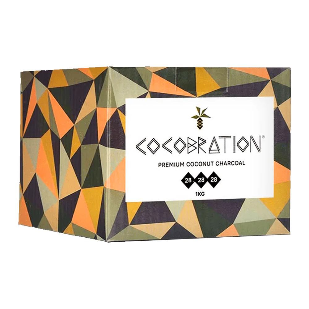 Shisha Kohle" Cocobration "1Kg.28x28x28 mm 72 Würfel / Cubes