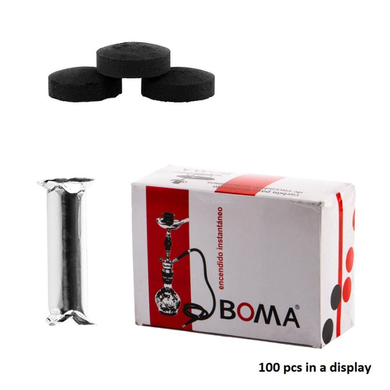 Holzkohle " BOMA "10er Box a 10 Tabl. Ø40