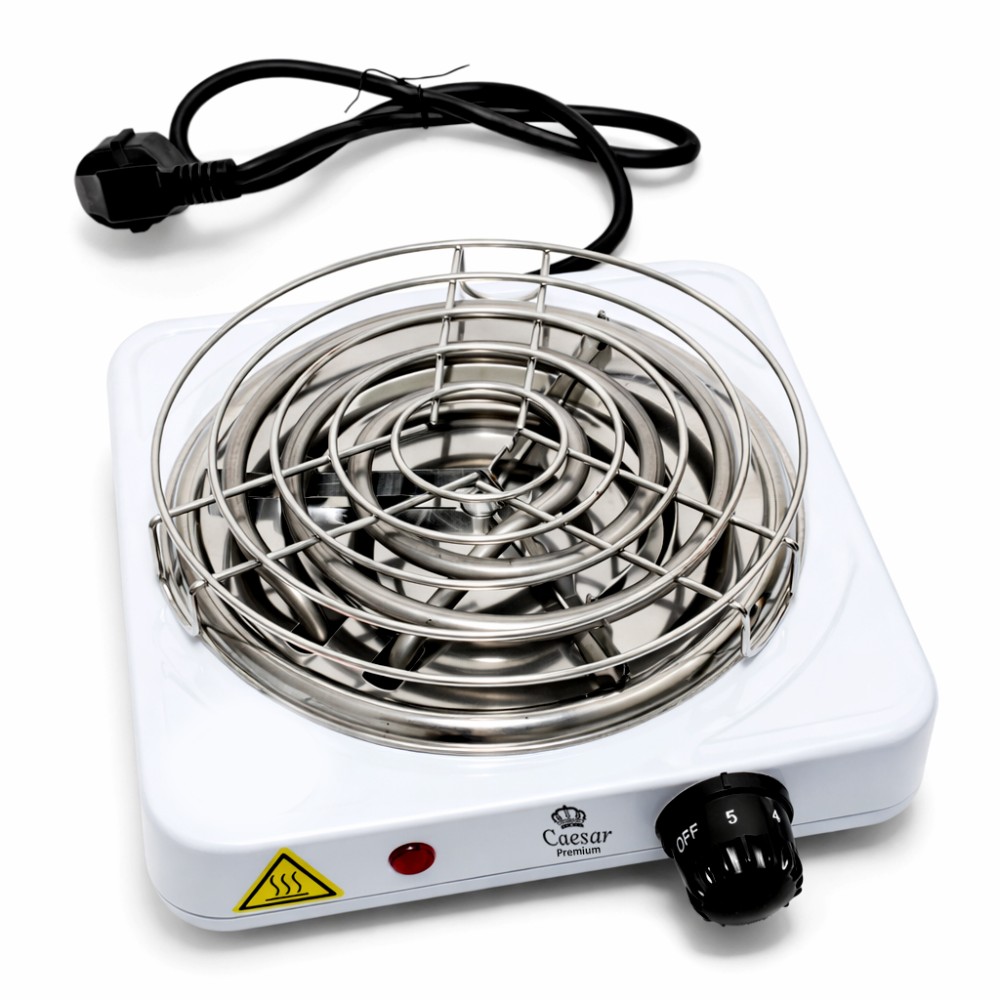  Elekt.Kohlean Zünder " SMOKE " Flach 220-240V/50-60Hz 1000W White. Ø ca 20,5×20,5×8 cm hoch 