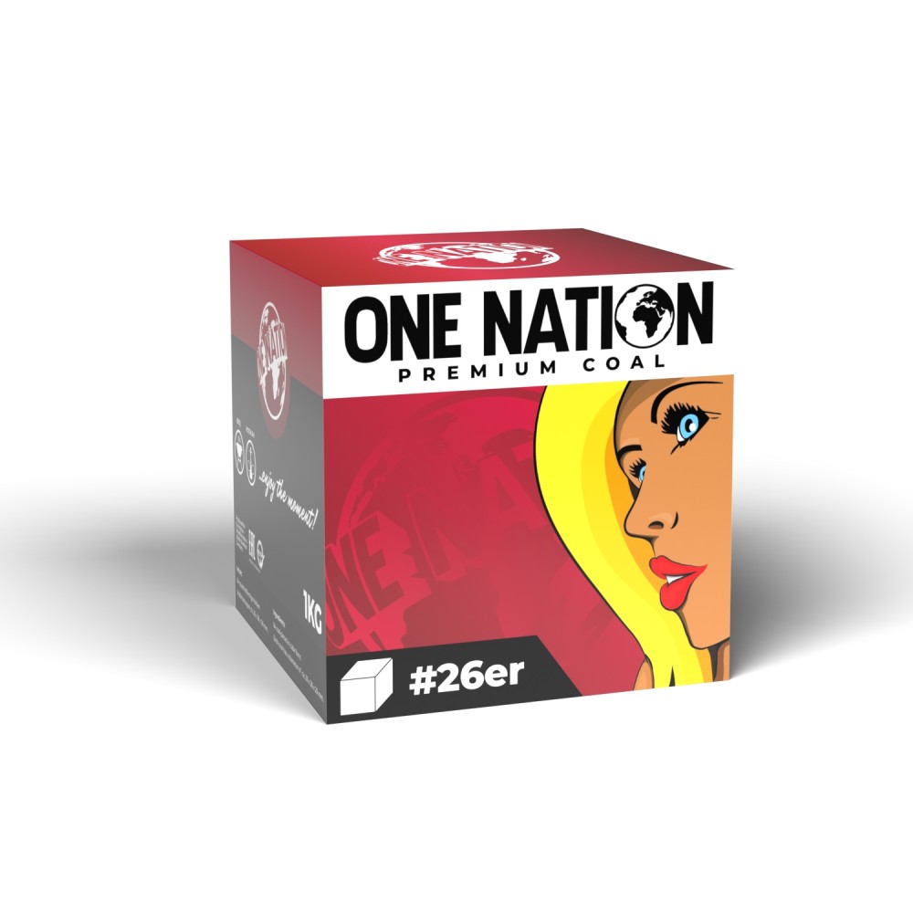 Shisha Kohle" One Natoin "1Kg. 26x26x26m
