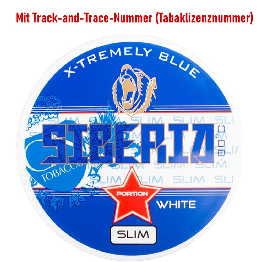 Siberia Kautabak 80°C Blue Slim Ice Cold Power 'Minze & Tabak' 
