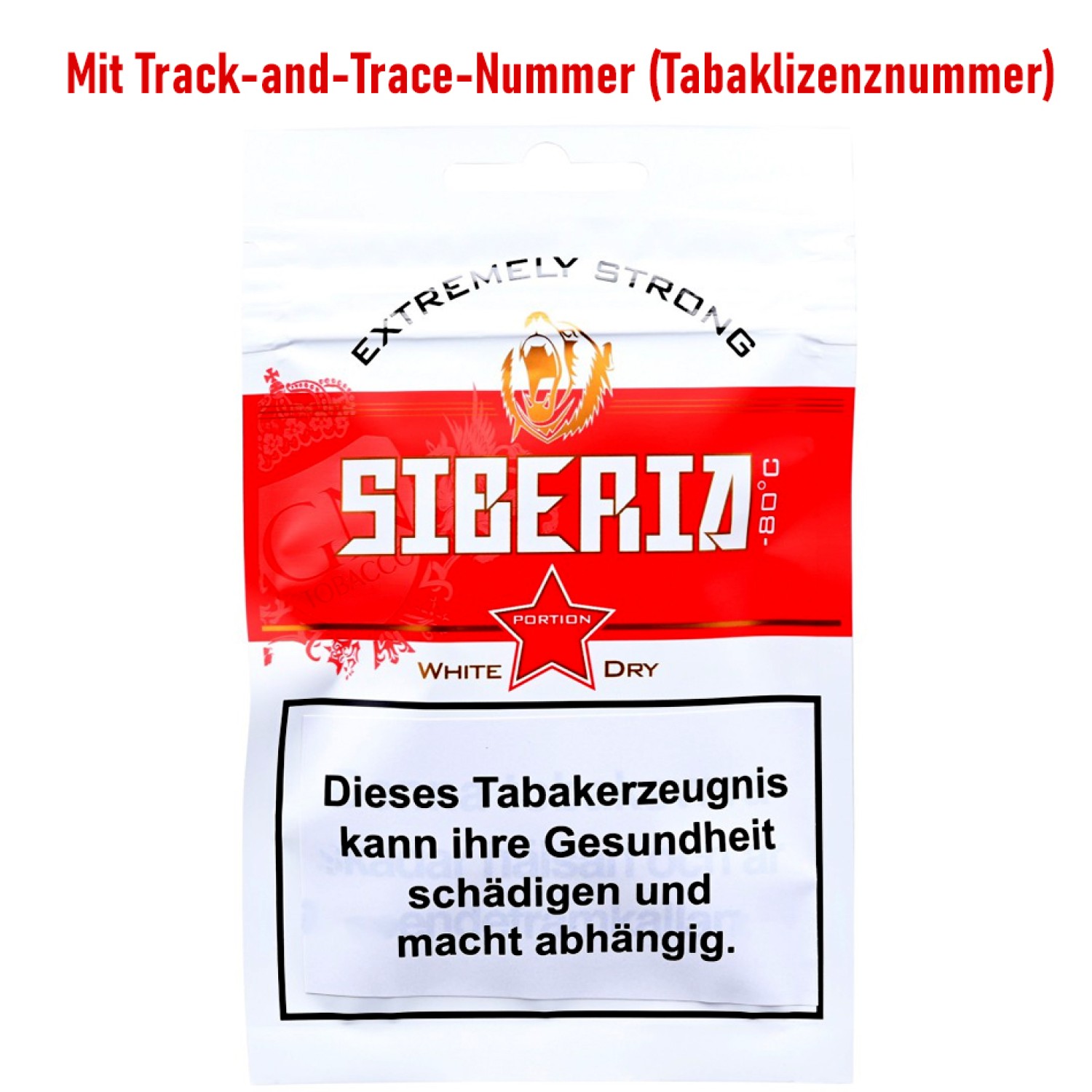 Siberia Kautabak - Red Strong White Dry Softpack Kaubeutel Siberia Kautabak - Red Strong White Dry Softpack Kaubeutel