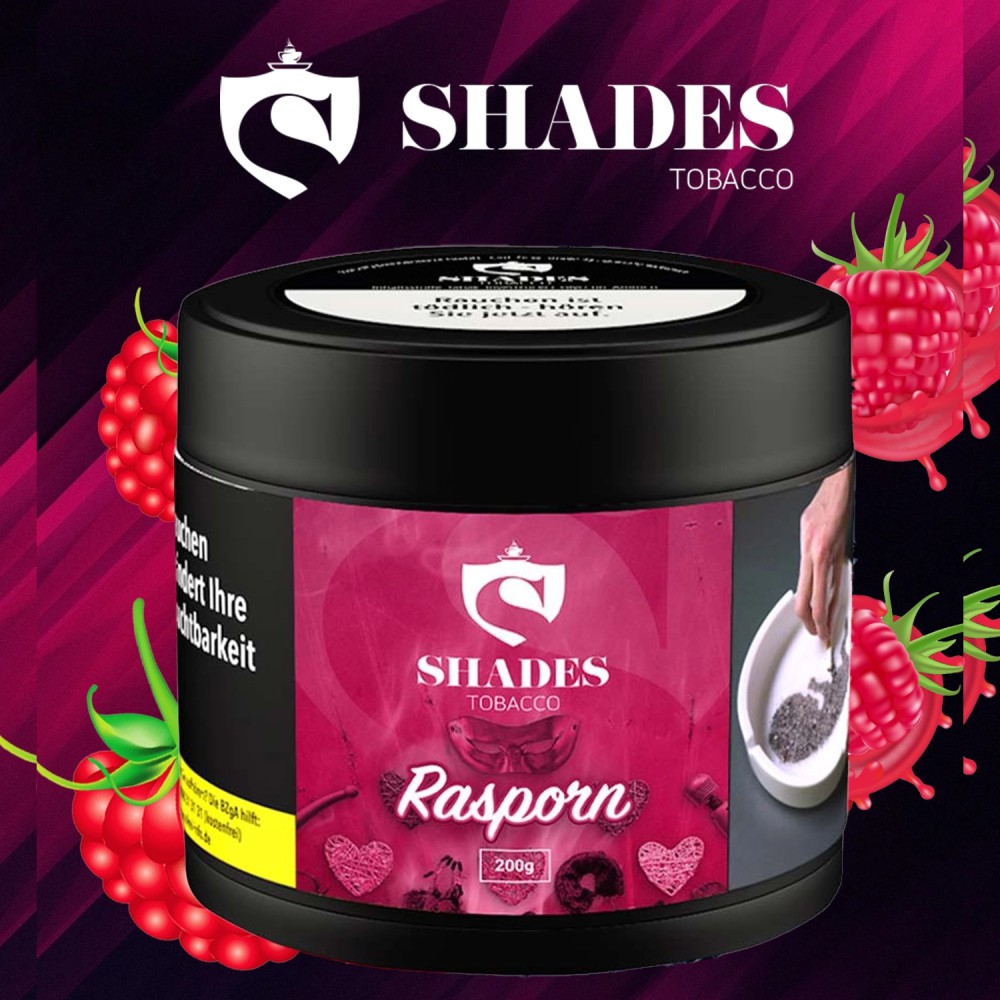 Shades Tabak Water Rasporn 200g, EVK 26,90€