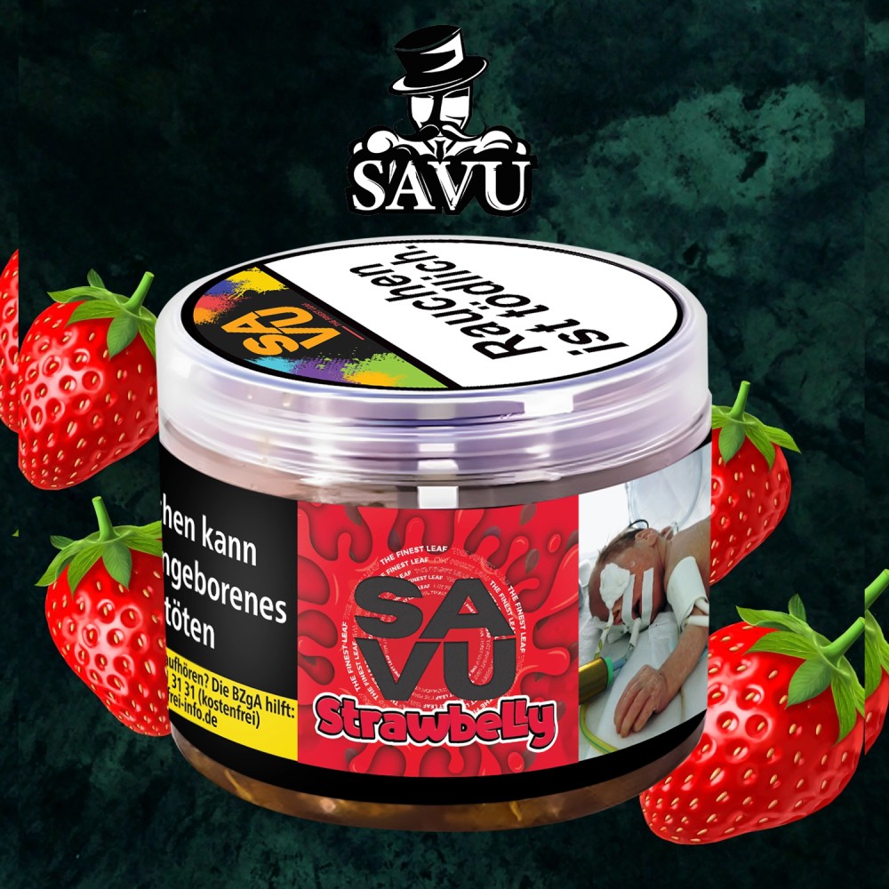 Savu Tabak Strawbelly 200g, EVK 26,90€