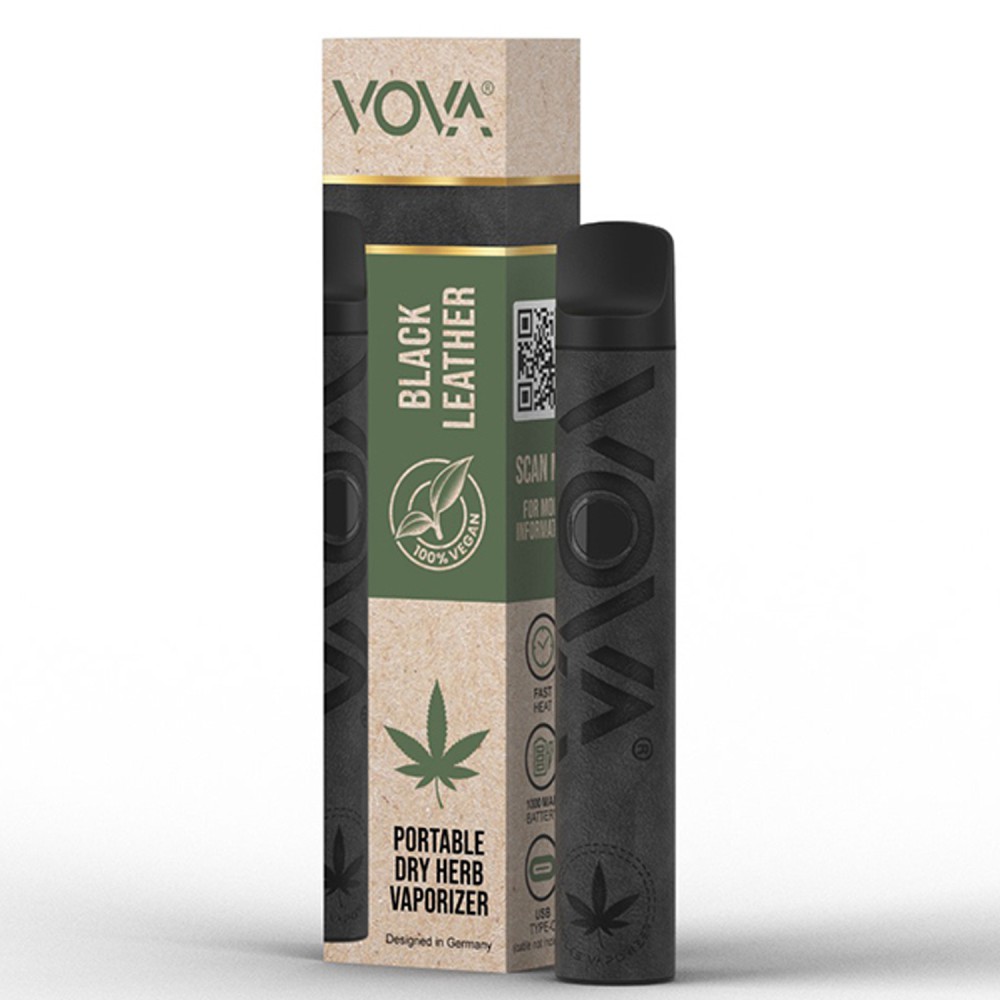 VOVA - Vaporizer Black Leather, Batterie 1000 mAh