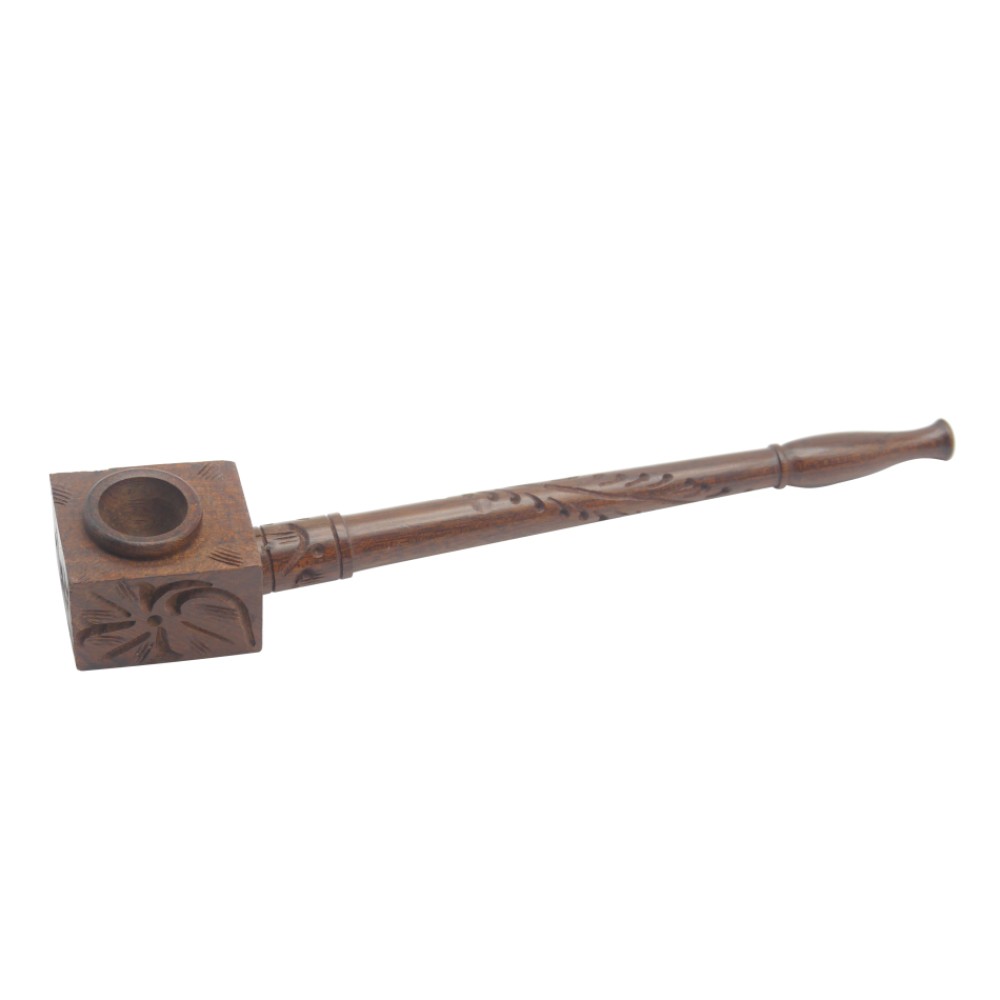 Holz Pfeife 19,5cm.mi 4x3,5cm. Kopf VE-6