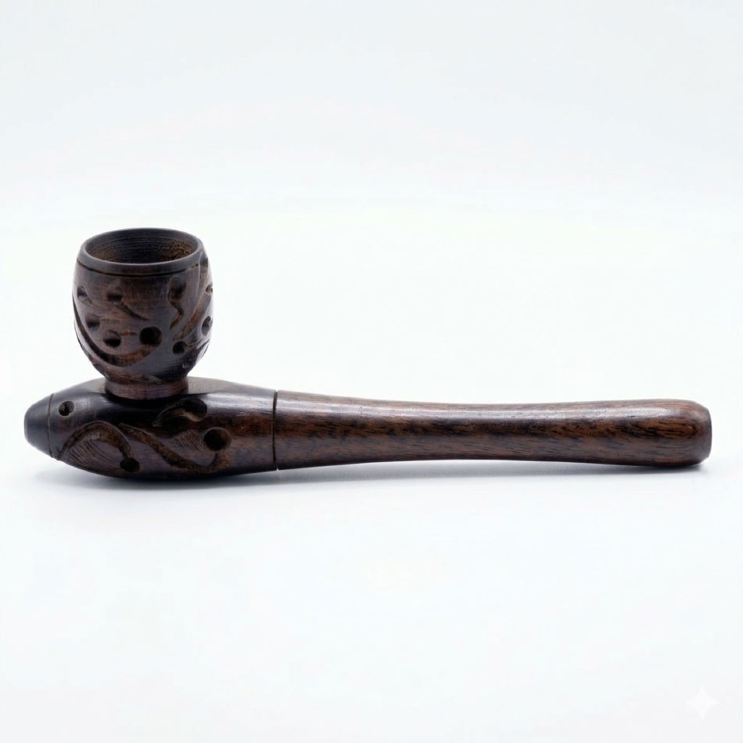 Holz Fish Pf. D. Braun geschnitt Runde kopf 10cm.