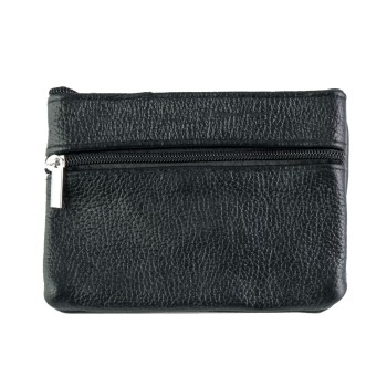 Snuff Etui - Größe S - Farbe: Schwarz - 9x12cm - Reißverschlüsse & vielen Taschen