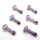 Glaspfeife  gelb mit schw. lienen 10cm. mit kickloch 6er Pack 