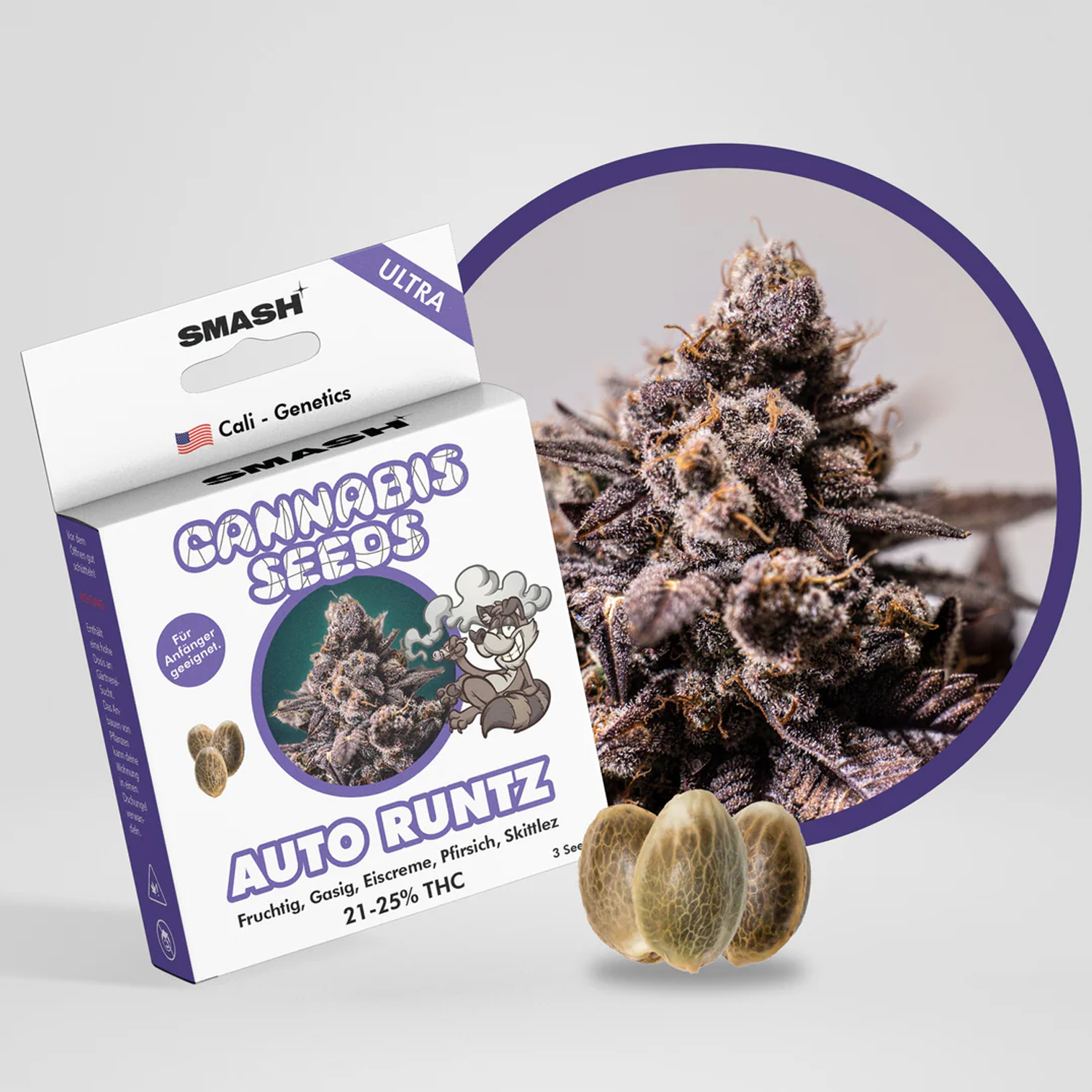 Smash Seeds  "Auto Runtz" | 21-25% THC | Ultra Genetic | 3 Samen pro Packung