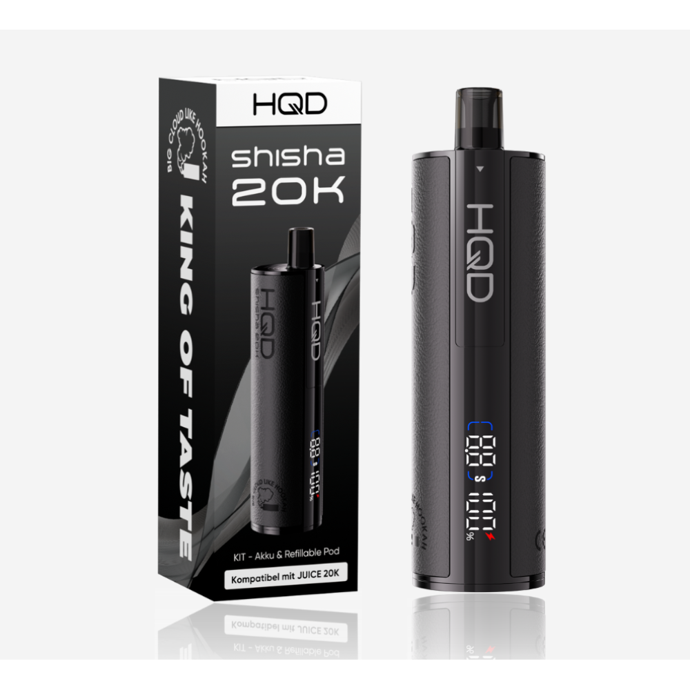 HQD Shisha 20K - Kit Basisgerät & Leerpod - Black