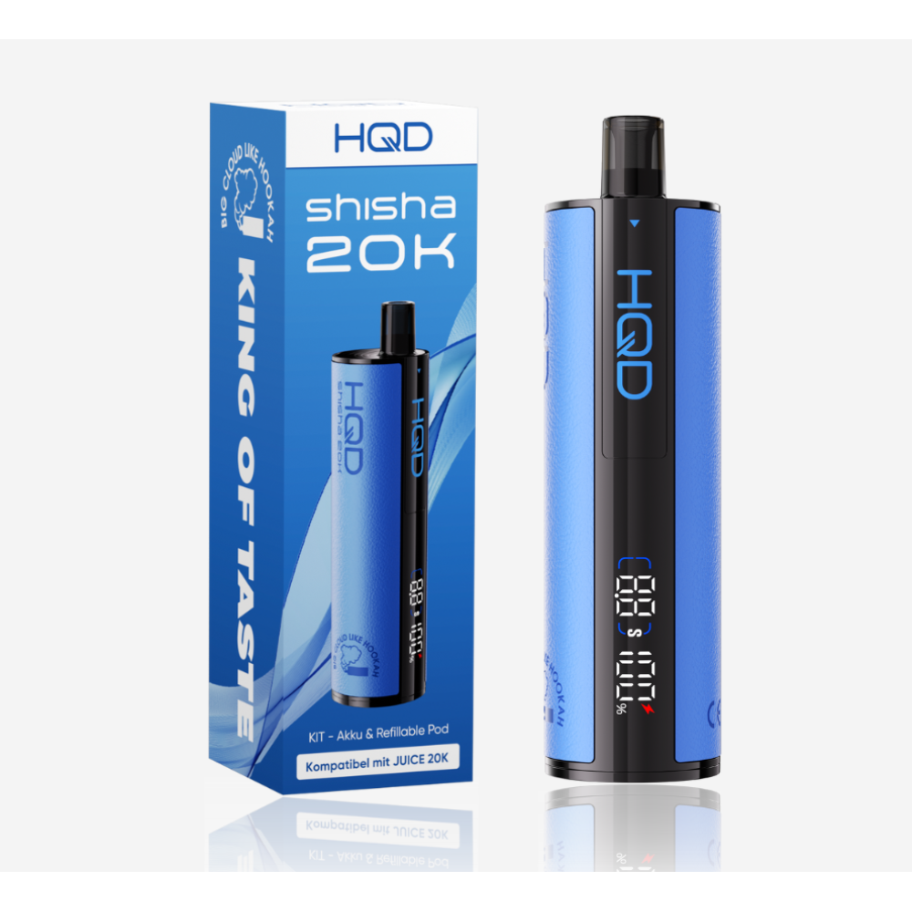 HQD Shisha 20K - Kit Basisgerät & Leerpod - Blue