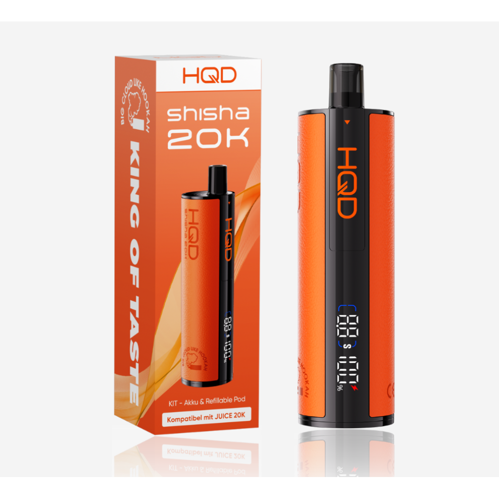 HQD Shisha 20K - Kit Basisgerät & Leerpod - Orange