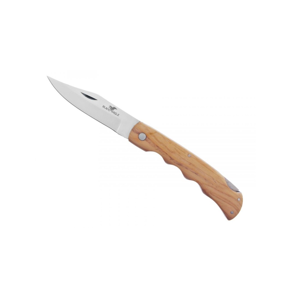 Taschenmesser Olivenholz 12 cm mit Fingermulde