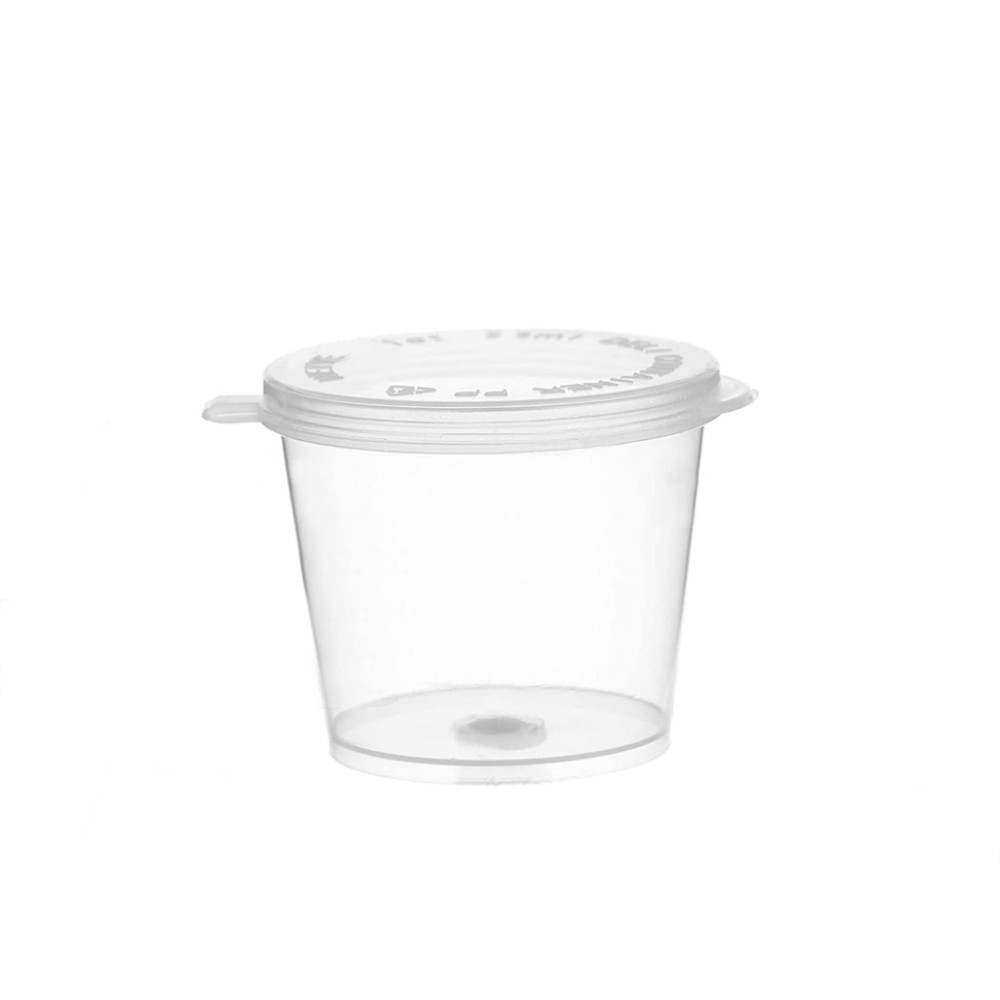 Plastick Dose klare mit Deckel, 25ml