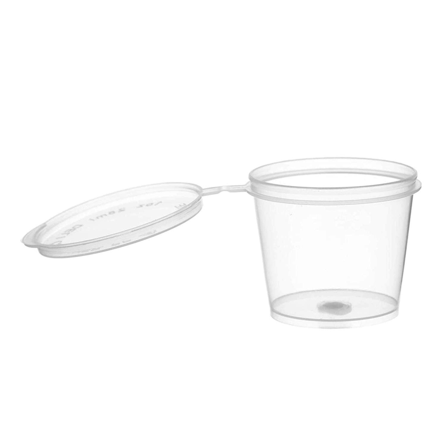 Plastick Dose klare mit Deckel, 25ml