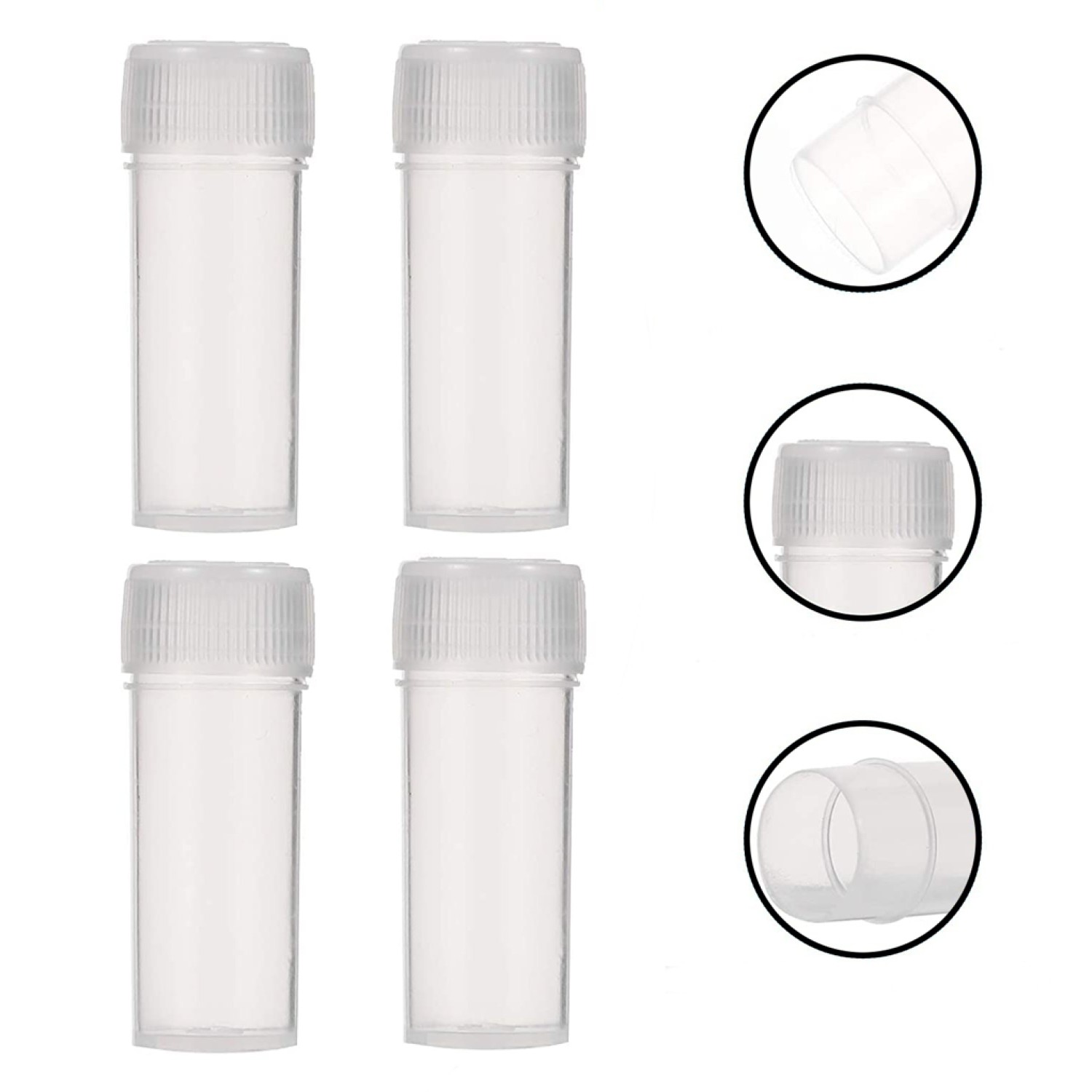 Plastick Vorratsflasche Klare mit Deckel 4cm