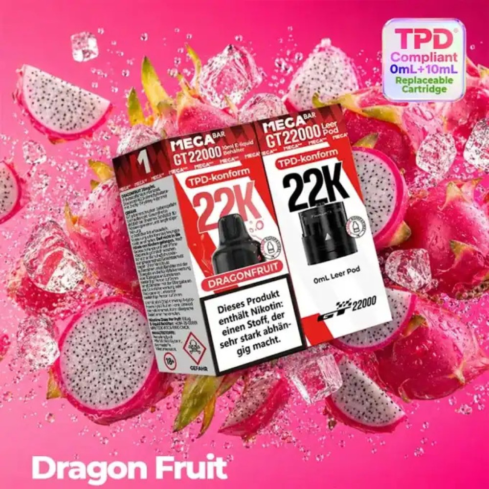  MegaBar GT 22000 Pod 10ml - Dragonfruit