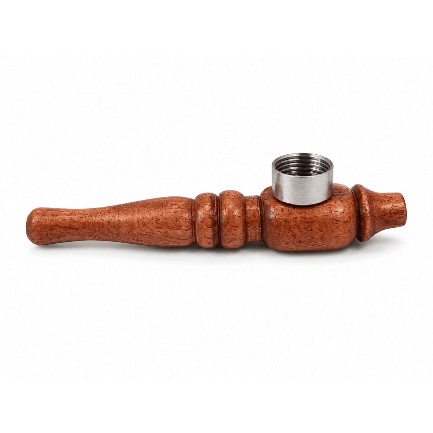 Holz Pf Braun 3 Ringe mit Metal Kopf ca.11cm
