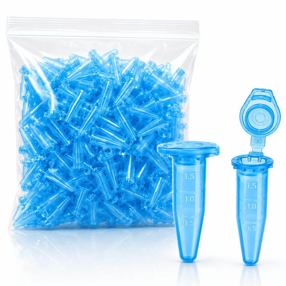 Reaktionsgefäß " Safe Fit " Blau mit Deckel, 1,5ml, VE 500, transparent