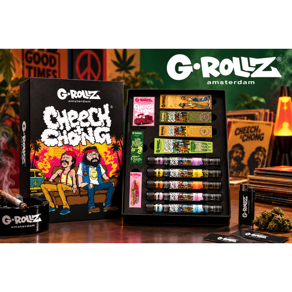 G-Rollz | Cheech & Chong Groß Geschenkbox – 17-Stück Premium-Smoking-Kit