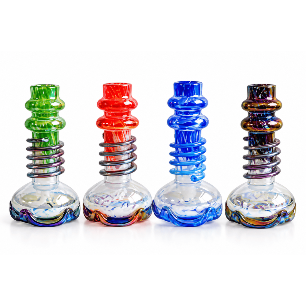 Heavy Glas Bong – Spiral Coil Design 28cm.  vers.bunt Farbe