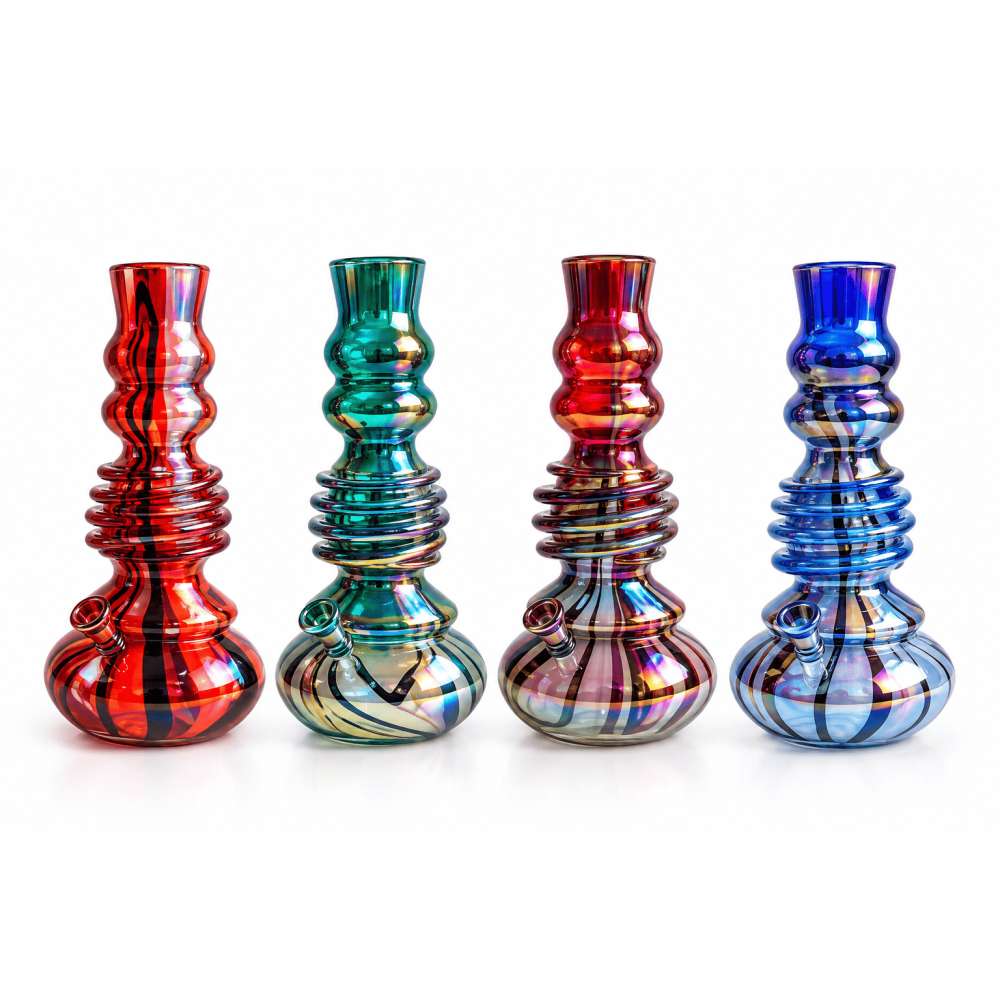 Mehrfarbige Spiral-Glasbong 30.5cm