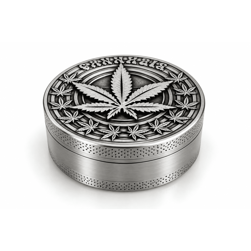 Grinder Ø: 52xmm 4 Teiler mit Blatt