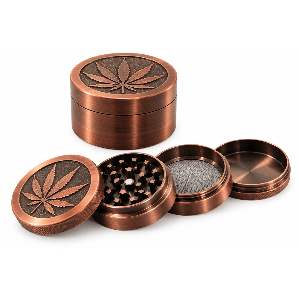 Zinc Alloy Grinder Ø: 29x29mm 4 parts bronze/ Antique bronze / Natural Brushed