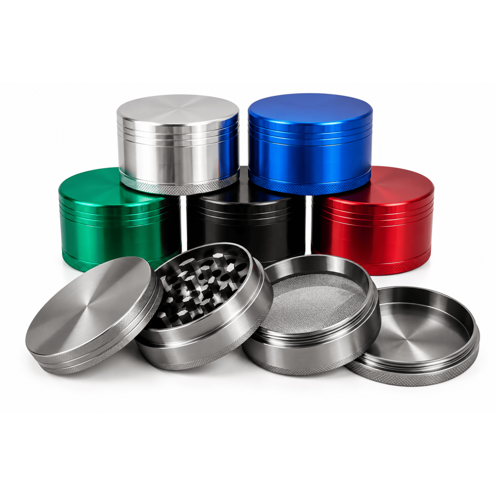 Zinc Alloy Grinder Plain Ø 50mm 4 parts Black/Grey